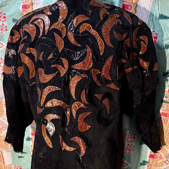 Suede and Leather Jacket VINTAGE - Picture 5 of 7